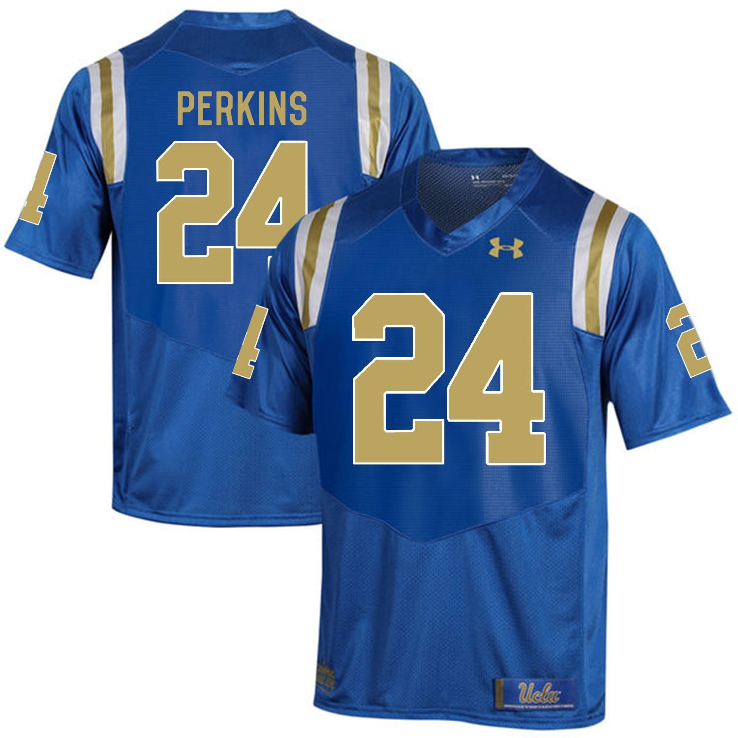 ucla bruins Paul Perkins 24 Blue College Football Jersey football jersey product view 1
