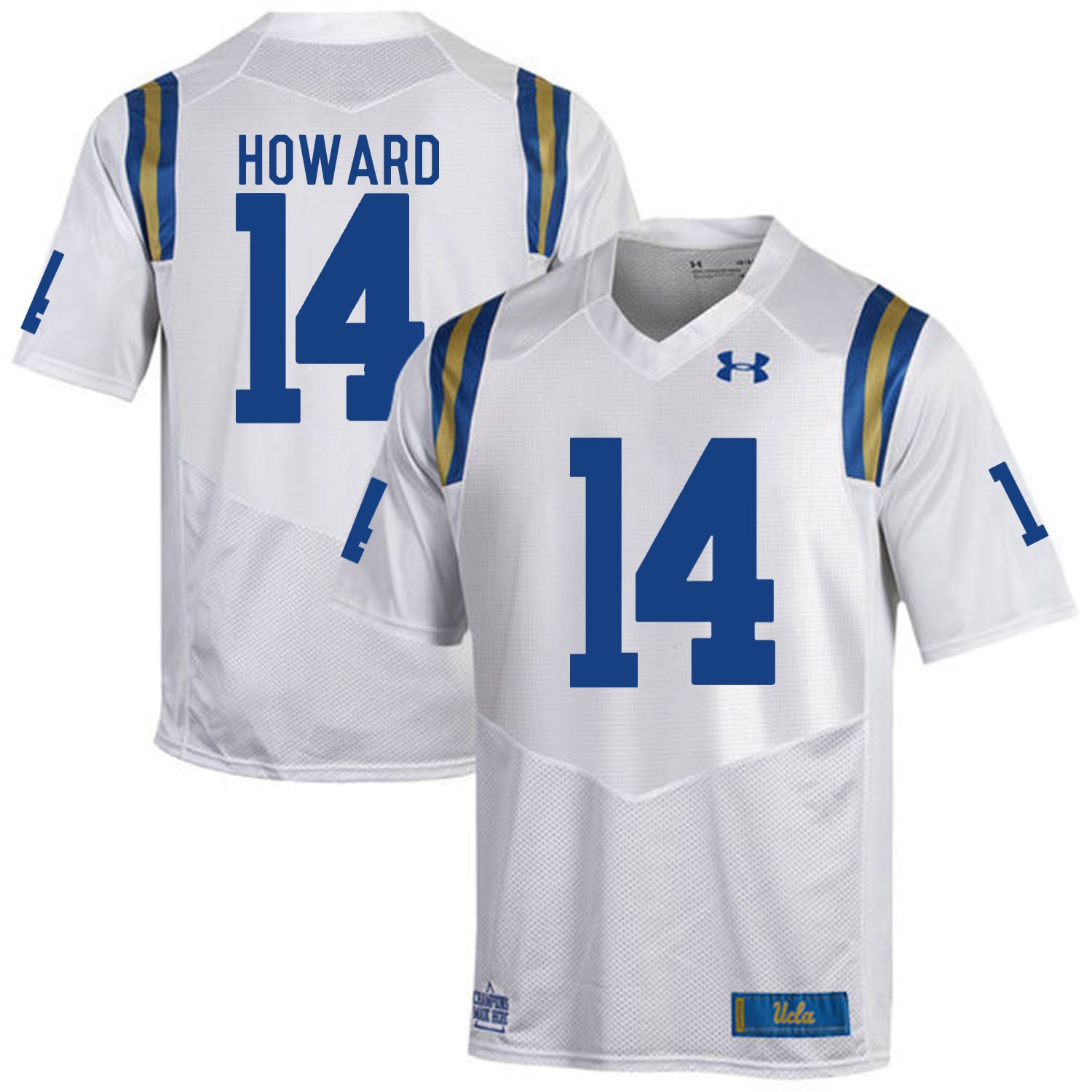 ucla bruins Theo Howard 14 White College Football Jersey football jersey product view 1