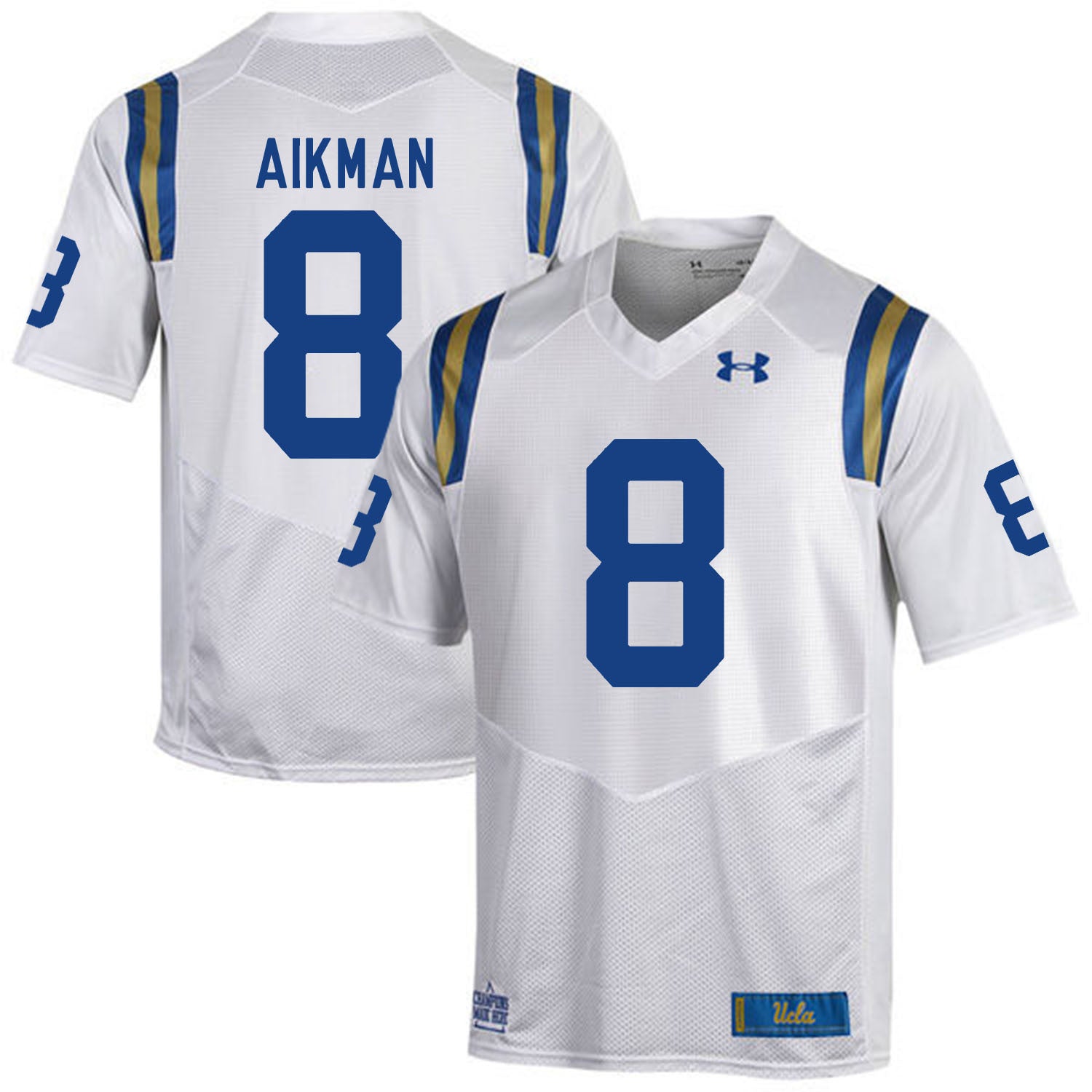 ucla bruins Troy Aikman 8 White College Football Jersey football jersey product view 1