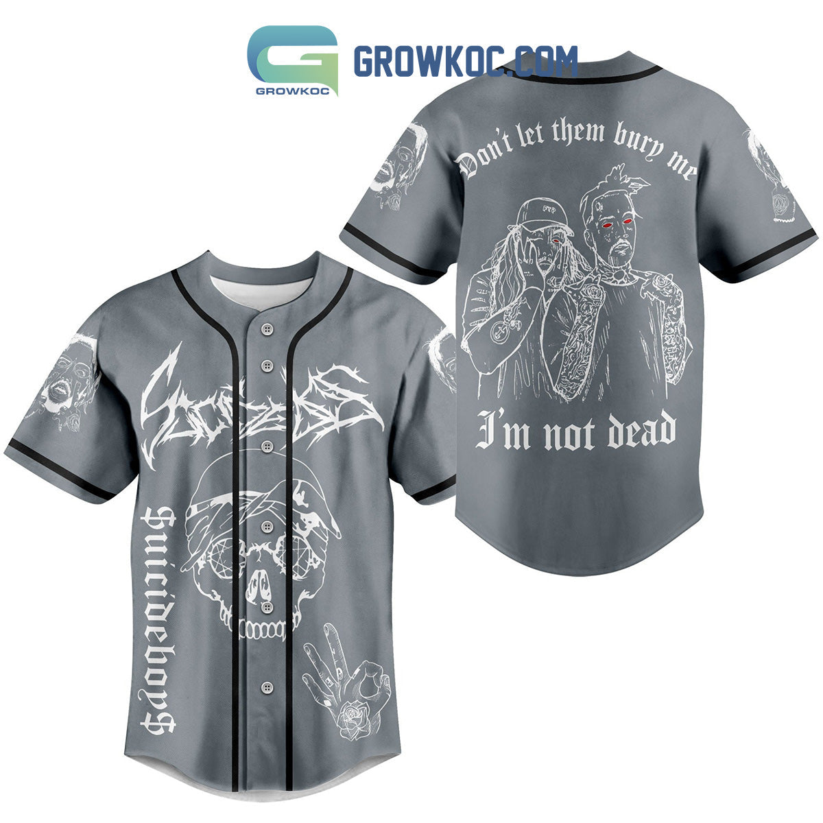 Suicideboys I Am Not Dead Not Bury Baseball Jersey baseball jersey product view 1