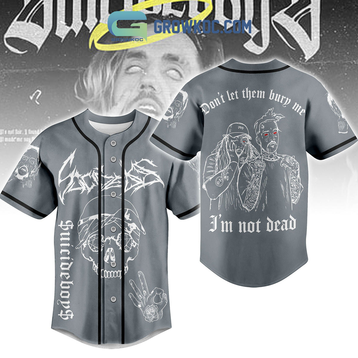 Suicideboys I Am Not Dead Not Bury Baseball Jersey baseball jersey product view 2