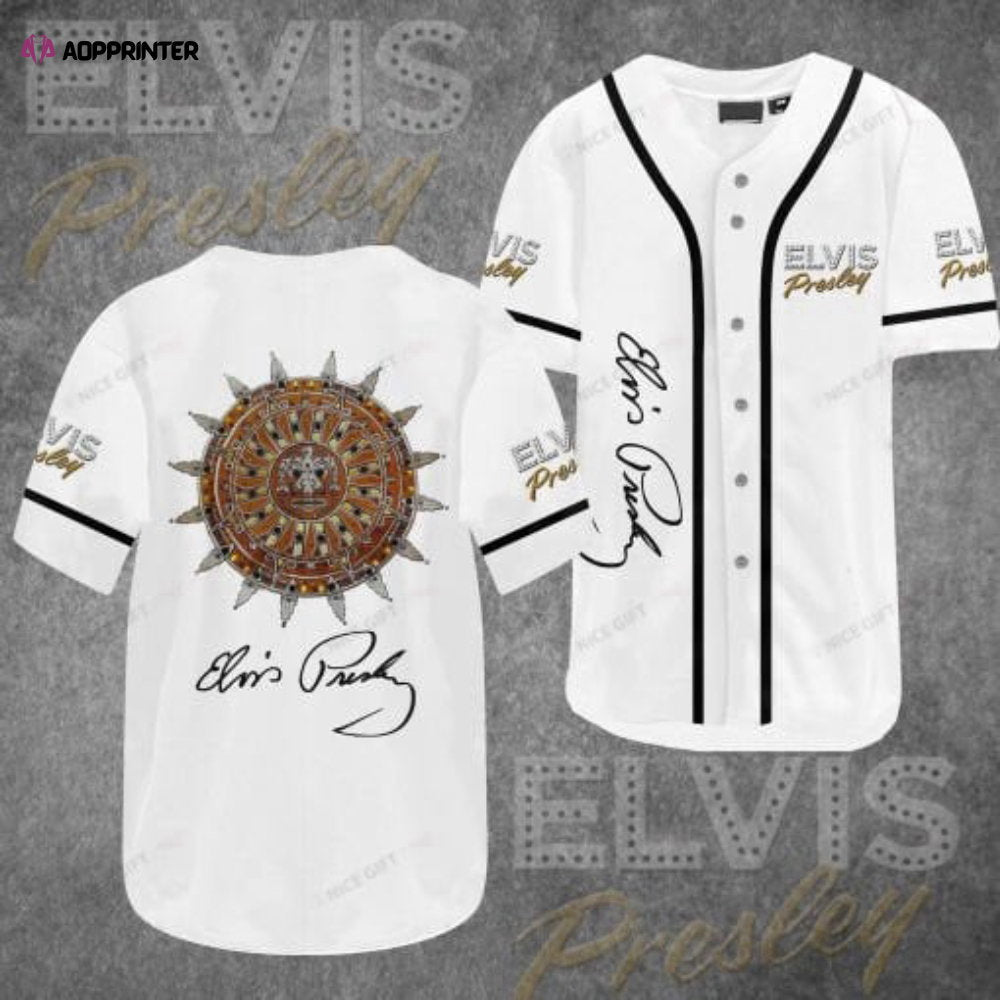 Unique Elvis Presley Baseball Jersey – Authentic 3D Print baseball jersey product view 1