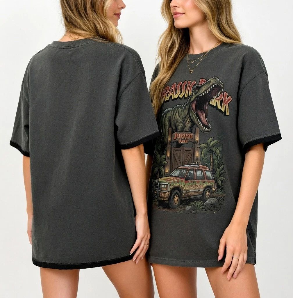Vintage Prehistoric Safari T-Shirt Retro Dinosaur Park Adventure Graphic Tee S-5 Unisex T-shirt, Sweatshirt, Hoodie, Long Sleeve Tee - T-Shirt, Sweatshirt, Hoodie