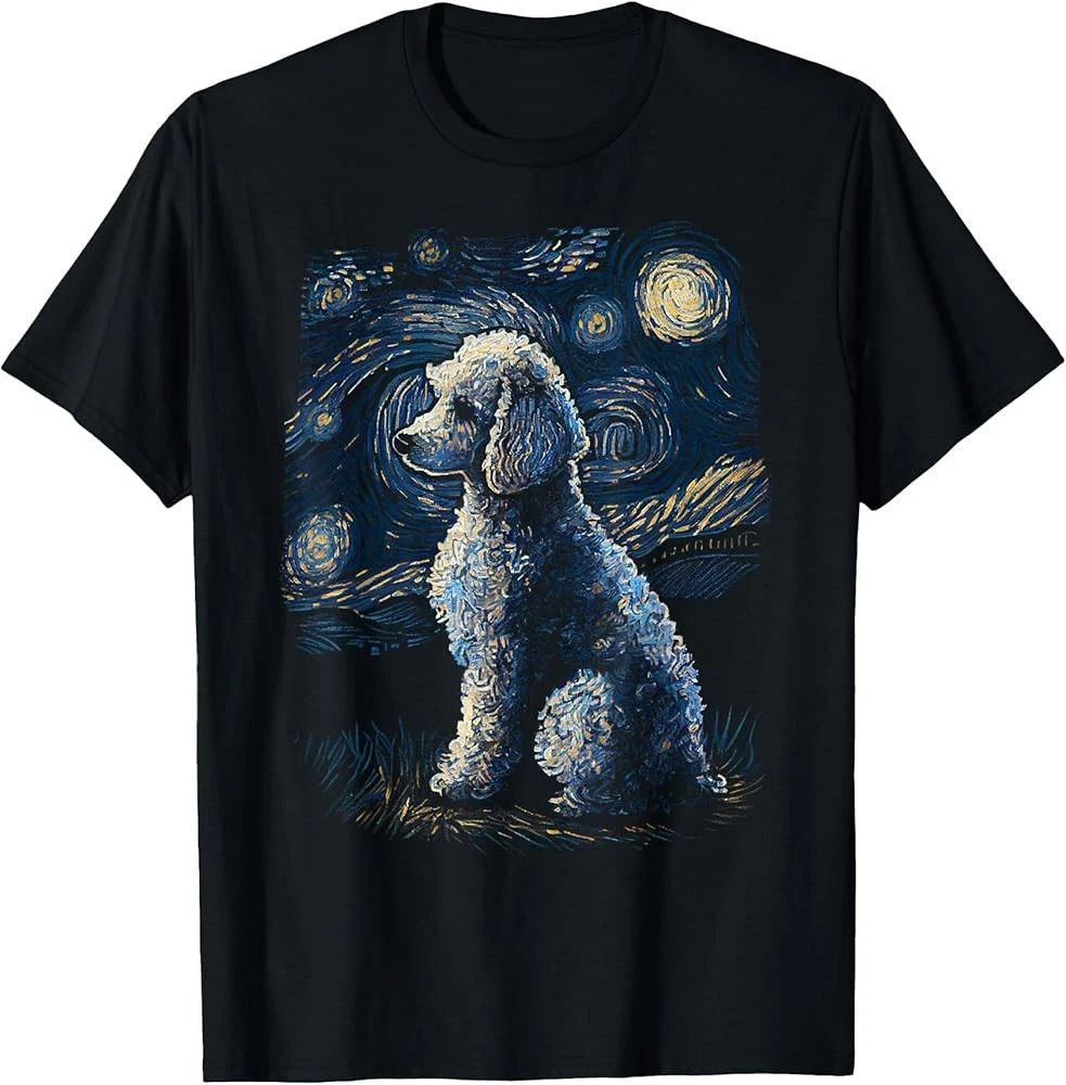 Poodle Dog Starry Night Dogs Lover Gifts Graphic T-Shirt Unisex T-shirt, Sweatshirt, Hoodie, Long Sleeve Tee - T-Shirt, Sweatshirt, Hoodie