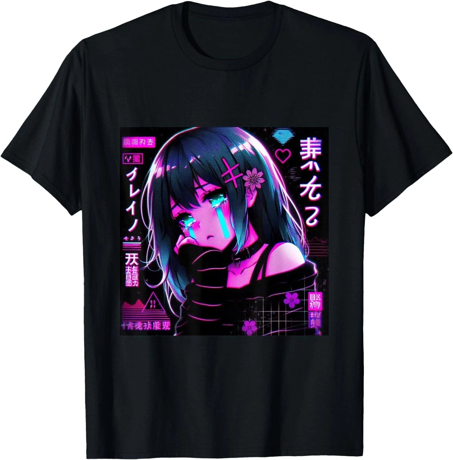 Vaporwave Anime  Japanese Aesthetic Anime Otaku T-Shirt Unisex T-shirt, Sweatshirt, Hoodie, Long Sleeve Tee - T-Shirt, Sweatshirt, Hoodie