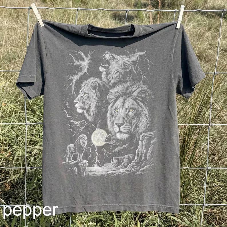 Vintage Lion Aesthetic Comfort Tee Unisex T-shirt, Sweatshirt, Hoodie, Long Sleeve Tee - T-Shirt, Sweatshirt, Hoodie