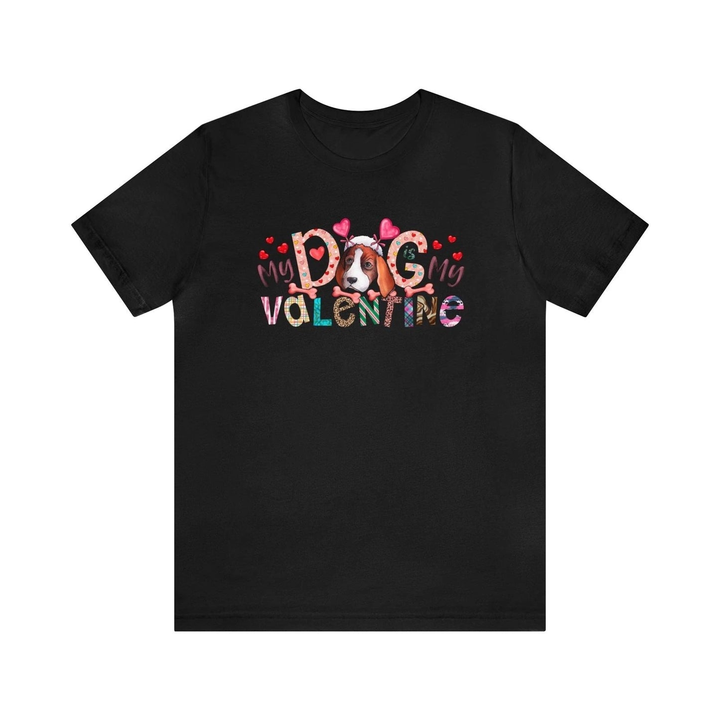 Dog Valentine Shirt - Dog Is My Valentine - Dog Lover Valentine Gift Unisex T-shirt, Sweatshirt, Hoodie, Long Sleeve Tee - T-Shirt, Sweatshirt, Hoodie
