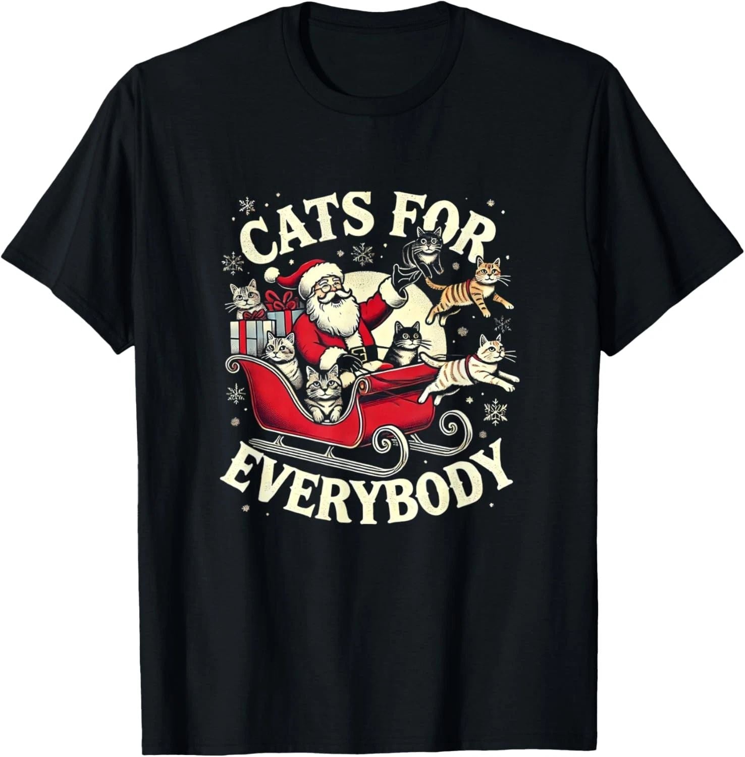 Santa Cat Lover Christmas Cats T-Shirt Unisex T-shirt, Sweatshirt, Hoodie, Long Sleeve Tee - T-Shirt, Sweatshirt, Hoodie