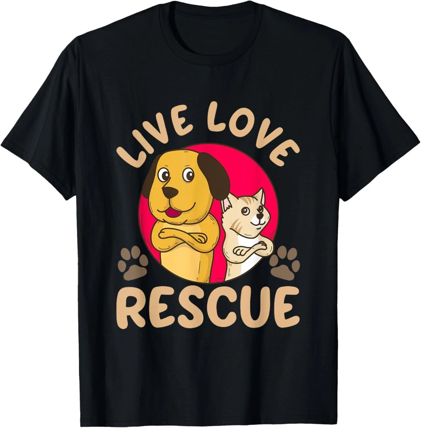 Live Love Rescue Adopt A Dog Animal Rescue T-Shirt  Dog Lover Gift Tee Unisex T-shirt, Sweatshirt, Hoodie, Long Sleeve Tee - T-Shirt, Sweatshirt, Hoodie