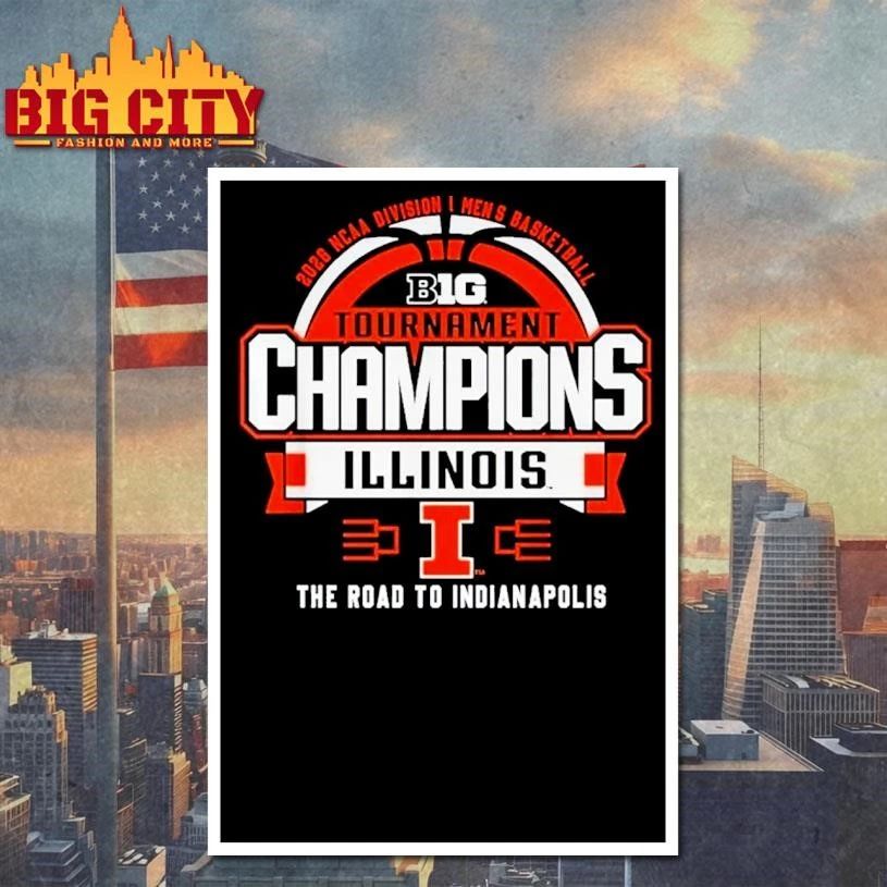 Illinois 2026 NCAA Men's Champions Tournament Logo - Adult & Kids T-Shirts, Sweatshirts & Hoodies apparel design preview 4