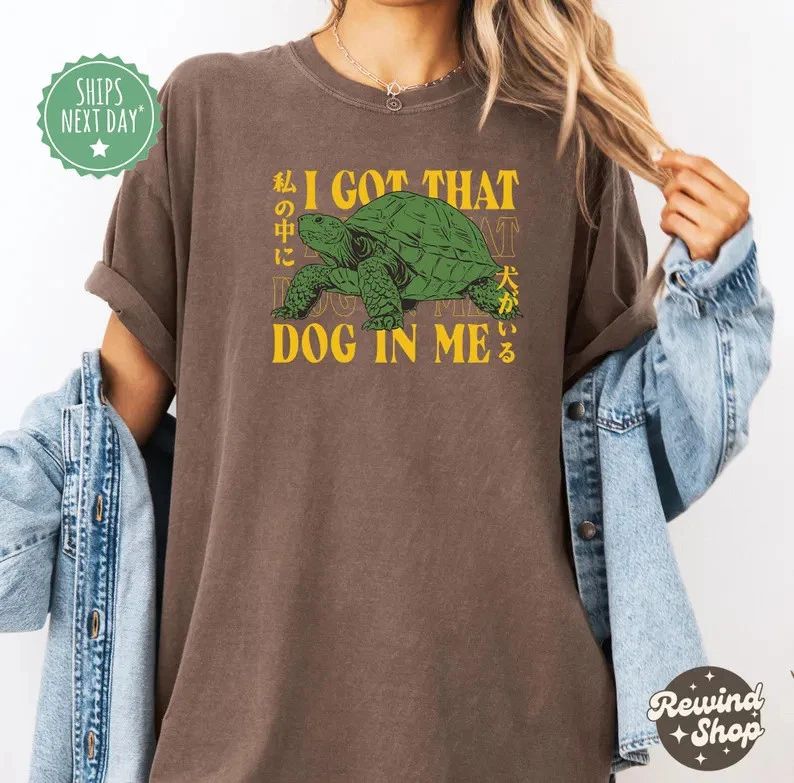 I Got That Dog In Me Japanese Text Aesthetic Comfort Tee Unisex T-shirt, Sweatshirt, Hoodie, Long Sleeve Tee - T-Shirt, Sweatshirt, Hoodie
