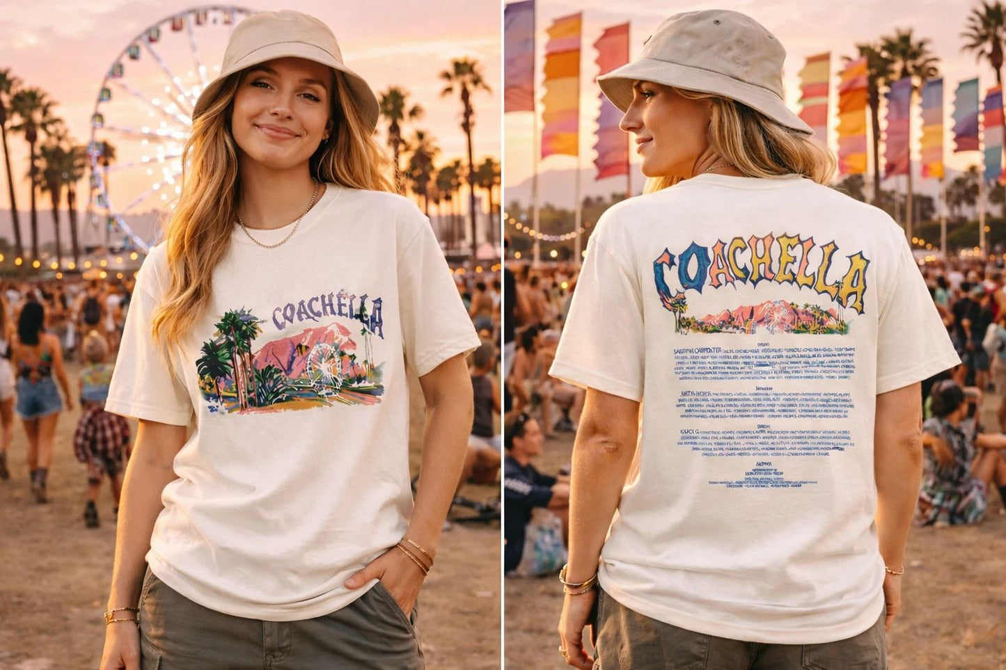 Coachella Inspired 2026 Desert Music Festival Felt Cute Graphic T-Shirt S-5XL Unisex T-shirt, Sweatshirt, Hoodie, Long Sleeve Tee - T-Shirt, Sweatshirt, Hoodie