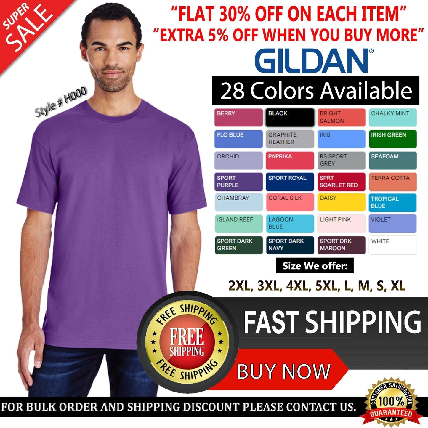 Gildan Plain Hammer Adult Ring Spun Cotton Short Sleeves T-Shirt H000 S-5XL Unisex T-shirt, Sweatshirt, Hoodie, Long Sleeve Tee - T-Shirt, Sweatshirt, Hoodie