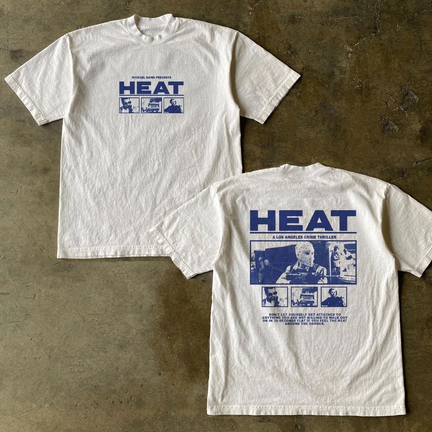 Retro HEAT Movie Graphic T-Shirt 2-Sided Unisex Tee S-5XL Unisex T-shirt, Sweatshirt, Hoodie, Long Sleeve Tee - T-Shirt, Sweatshirt, Hoodie