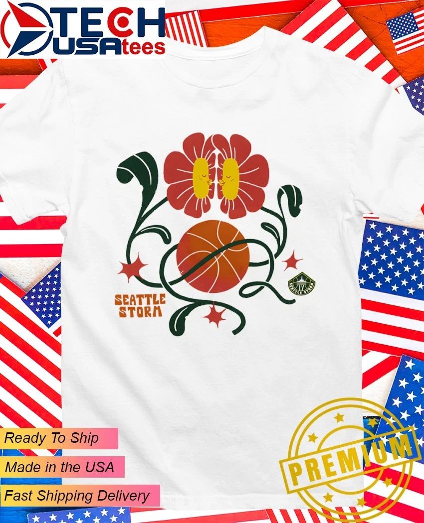 Seattle Storm Basketball WNBA flowers shirt Unisex T-shirt, Sweatshirt, Hoodie, Long Sleeve Tee - T-Shirt, Sweatshirt, Hoodie