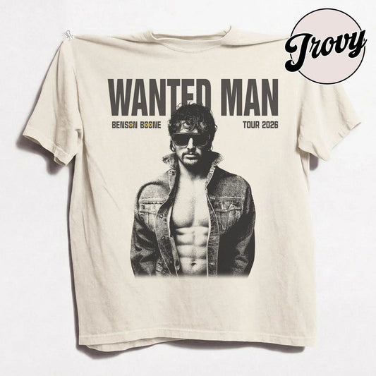 Benson Wanted Man Tour 2026 Vintage Comfort Colors Shirt, Hot T Shirt Unisex T-shirt, Sweatshirt, Hoodie, Long Sleeve Tee - T-Shirt, Sweatshirt, Hoodie