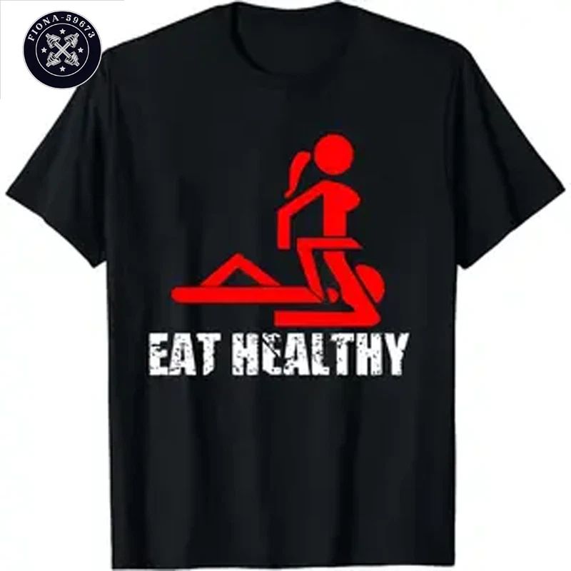 Eat Healthy Gym T-Shirt  Funny Fitness Workout Motivation Tee Unisex T-shirt, Sweatshirt, Hoodie, Long Sleeve Tee - T-Shirt, Sweatshirt, Hoodie