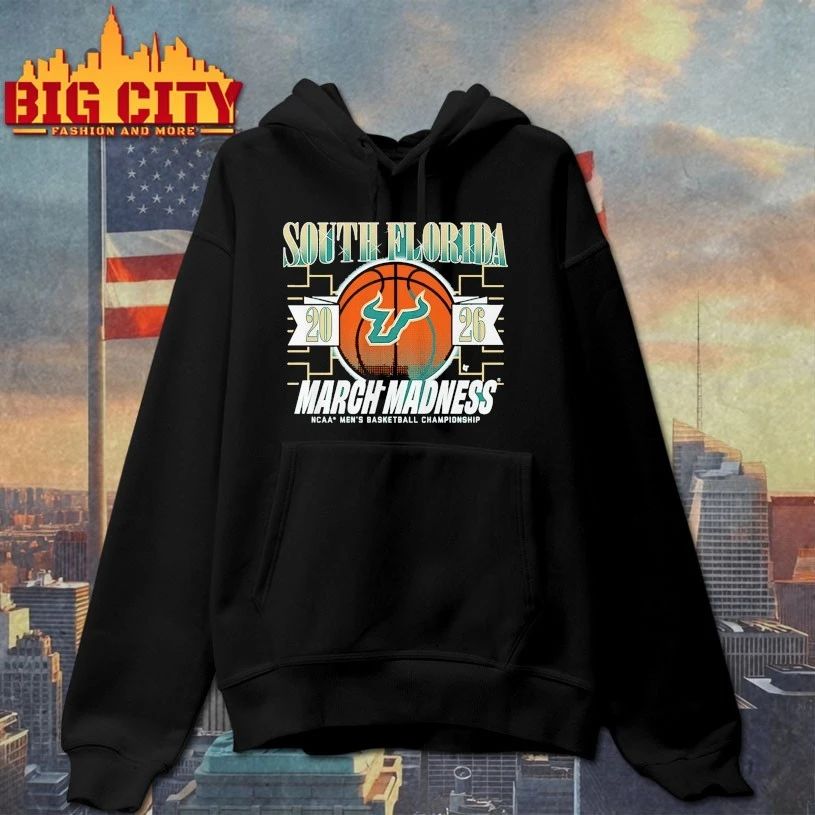 March Madness USF Bulls 2026 NCAA men's basketball - Adult & Kids T-Shirts, Sweatshirts & Hoodies apparel design preview 2