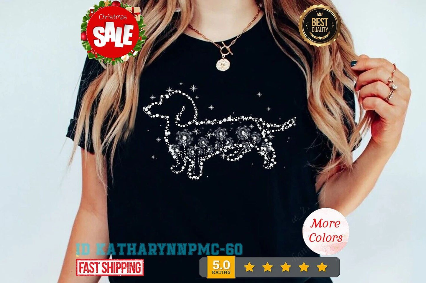 Cute Dachshund Wiener Dog Flower Fly Dandelion T-shirt, Pet Portrait Dog Love... Unisex T-shirt, Sweatshirt, Hoodie, Long Sleeve Tee - T-Shirt, Sweatshirt, Hoodie