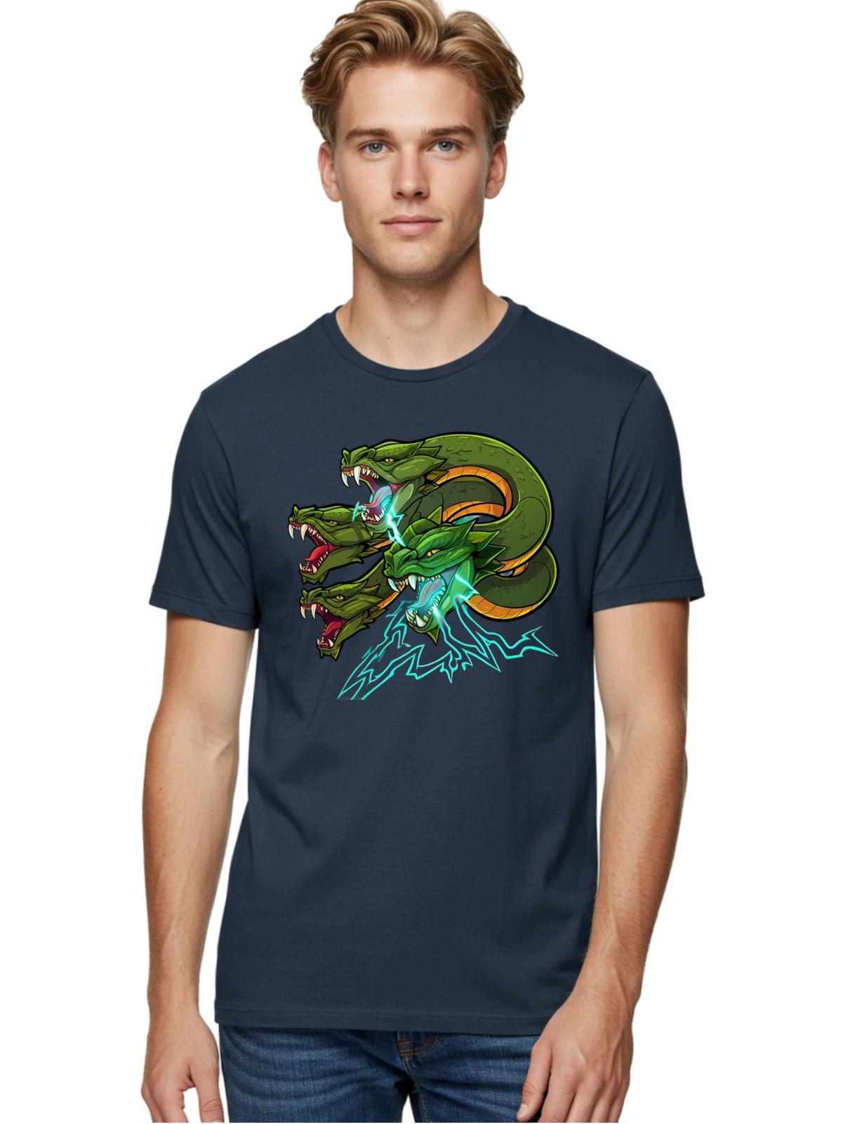Hydra-Snake Mens Graphic Tee, 100% Cotton, Casual Summer Wear Unisex T-shirt, Sweatshirt, Hoodie, Long Sleeve Tee - T-Shirt, Sweatshirt, Hoodie