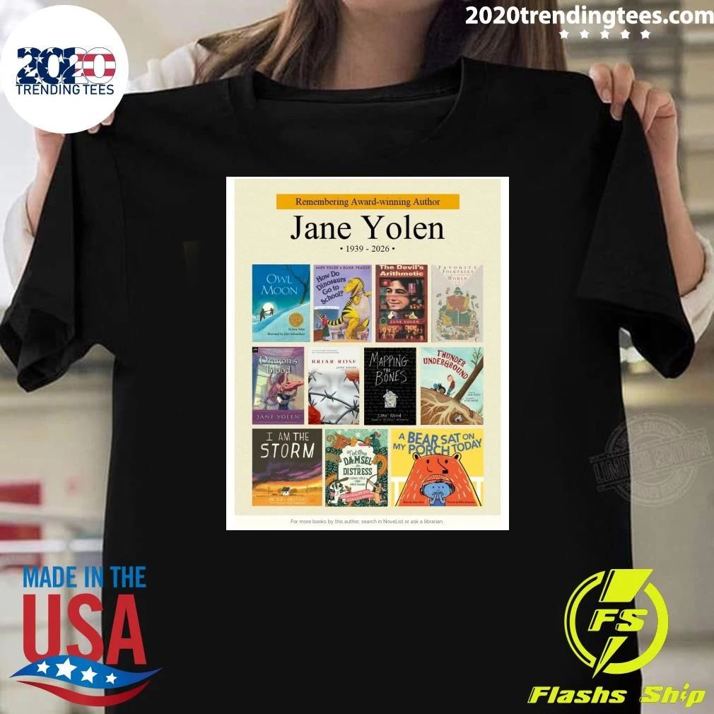 Remembering Award Winning Author Jane Yolen 1939-2026 Shirt Unisex T-shirt, Sweatshirt, Hoodie, Long Sleeve Tee - T-Shirt, Sweatshirt, Hoodie