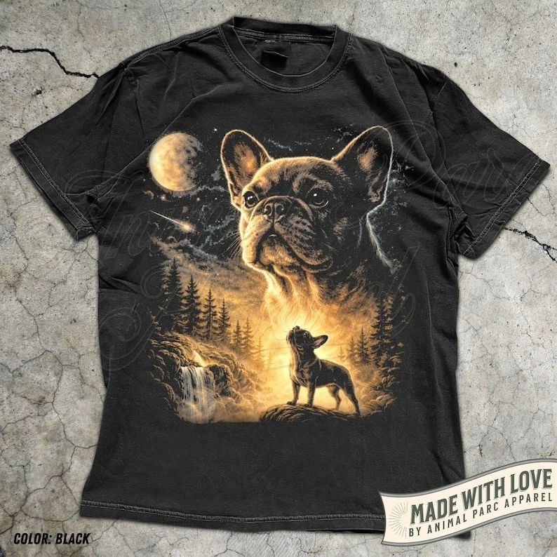 French Bulldog Howling To The Moon  Vintage Graphic Dog Lover T-Shirt S-3XL Unisex T-shirt, Sweatshirt, Hoodie, Long Sleeve Tee - T-Shirt, Sweatshirt, Hoodie