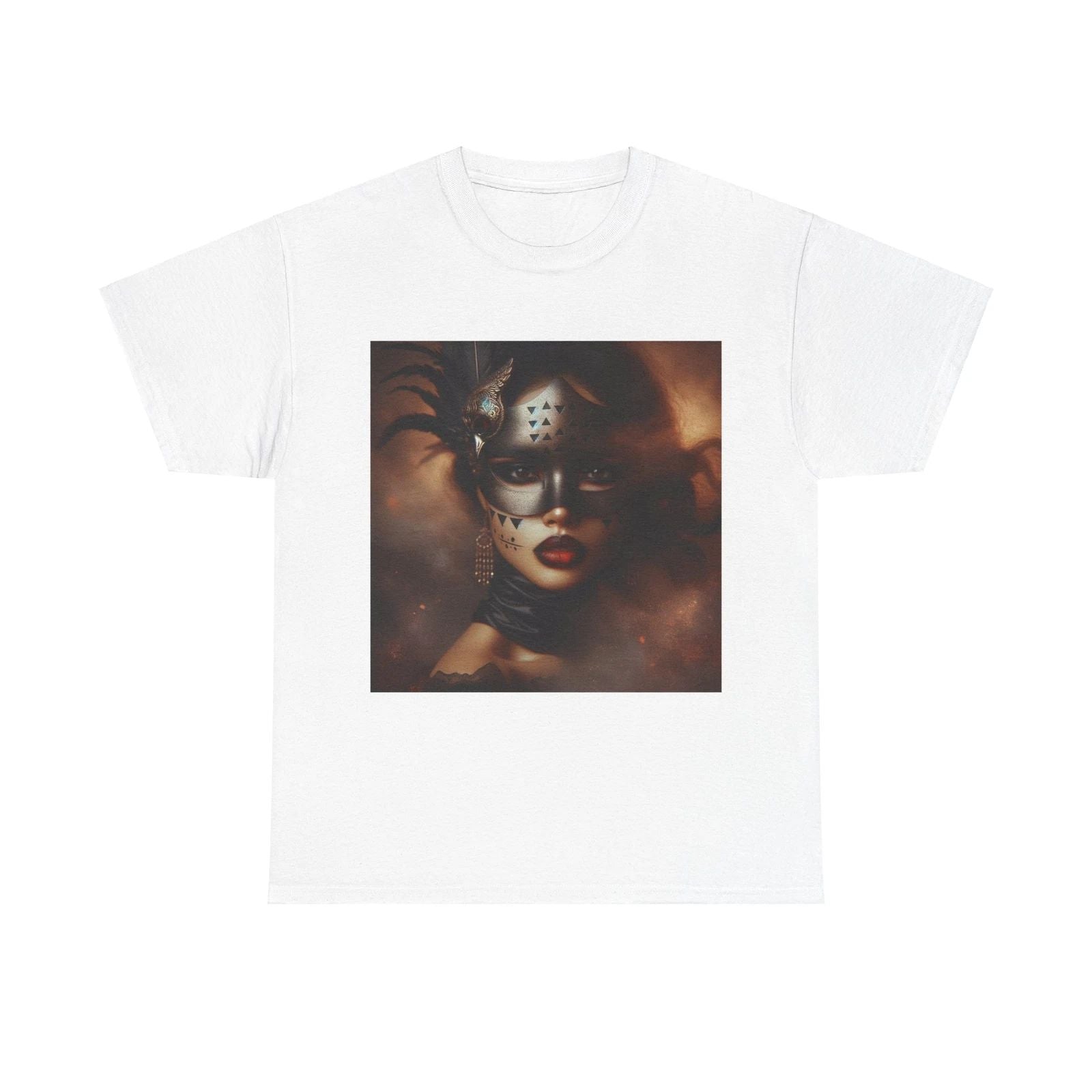 Unisex Adult T Shirt Fantasy Woman Masked Portrait Artwork Unisex T-shirt, Sweatshirt, Hoodie, Long Sleeve Tee - T-Shirt, Sweatshirt, Hoodie