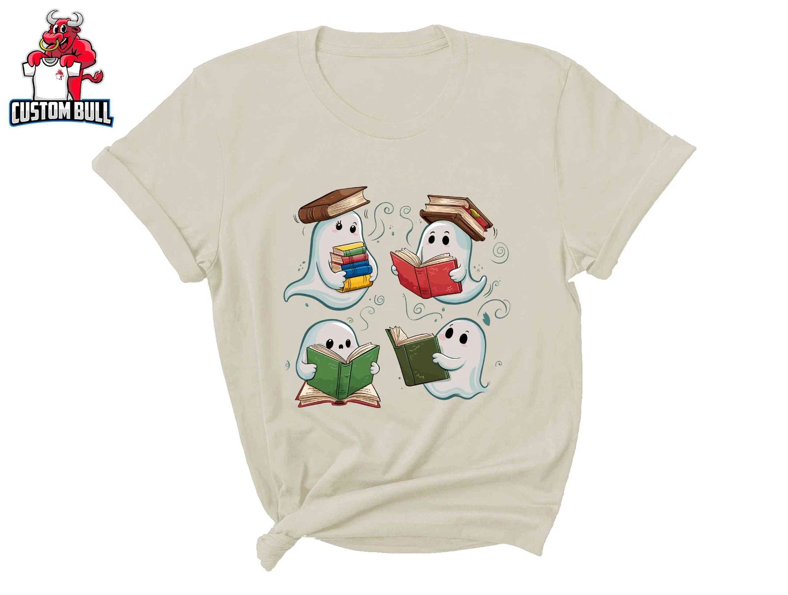 Reading Ghost Shirt, Halloween Ghost Shirt, Cute Ghost Shirt, Halloween Shirt Unisex T-shirt, Sweatshirt, Hoodie, Long Sleeve Tee - T-Shirt, Sweatshirt, Hoodie