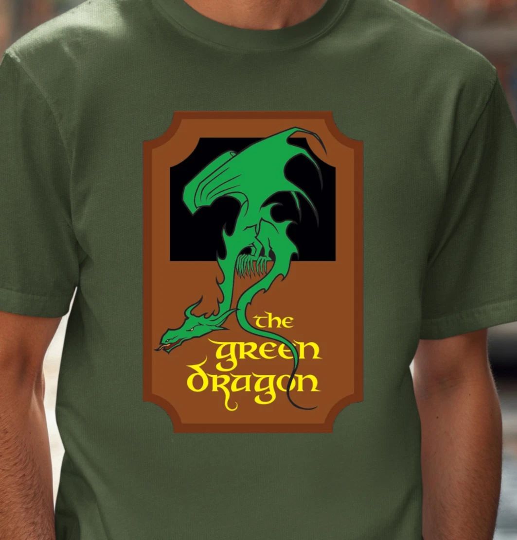 Green Dragon Inn LotR Inspired Unisex T-shirt, Fun Bar Tee, Tolkien Fan Shirt Unisex T-shirt, Sweatshirt, Hoodie, Long Sleeve Tee - T-Shirt, Sweatshirt, Hoodie