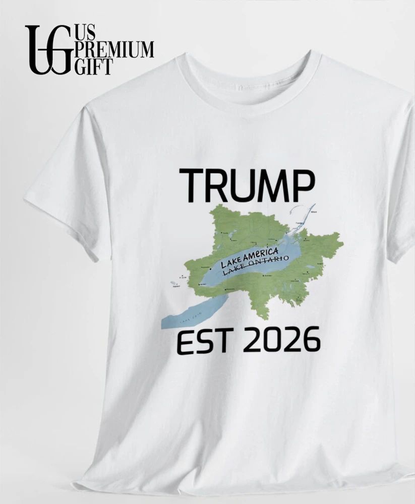 Trump Lake America Ontario Map Est 2026 - Adult & Kids T-Shirts, Sweatshirts & Hoodies apparel design preview 3