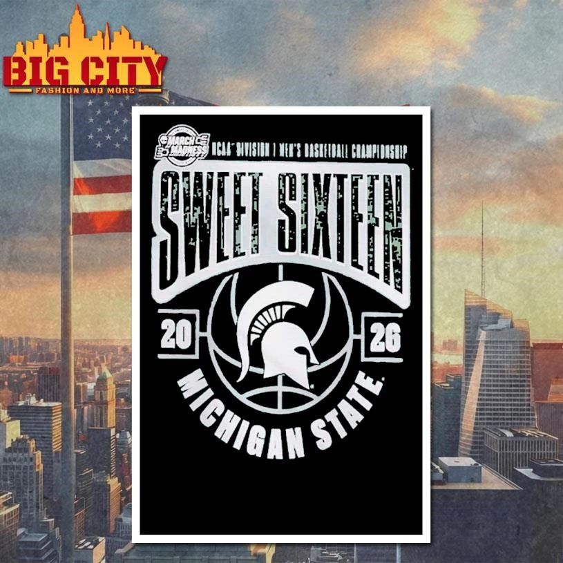Michigan State Spartans Men's Basketball 2026 NCAA - Adult & Kids T-Shirts, Sweatshirts & Hoodies apparel design preview 4
