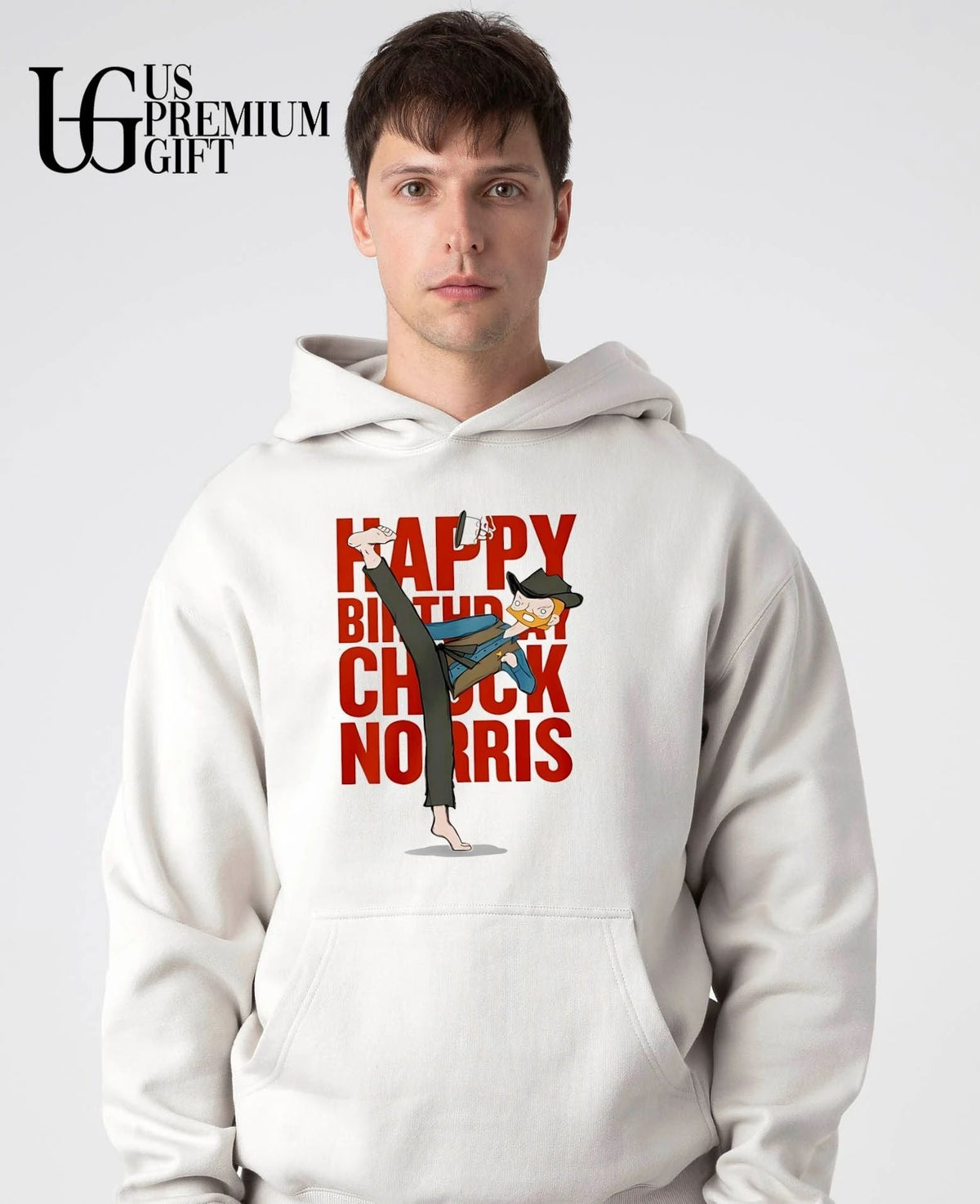 Happy Birthday Chuck Norris - Adult & Kids T-Shirts, Sweatshirts & Hoodies apparel design preview 5