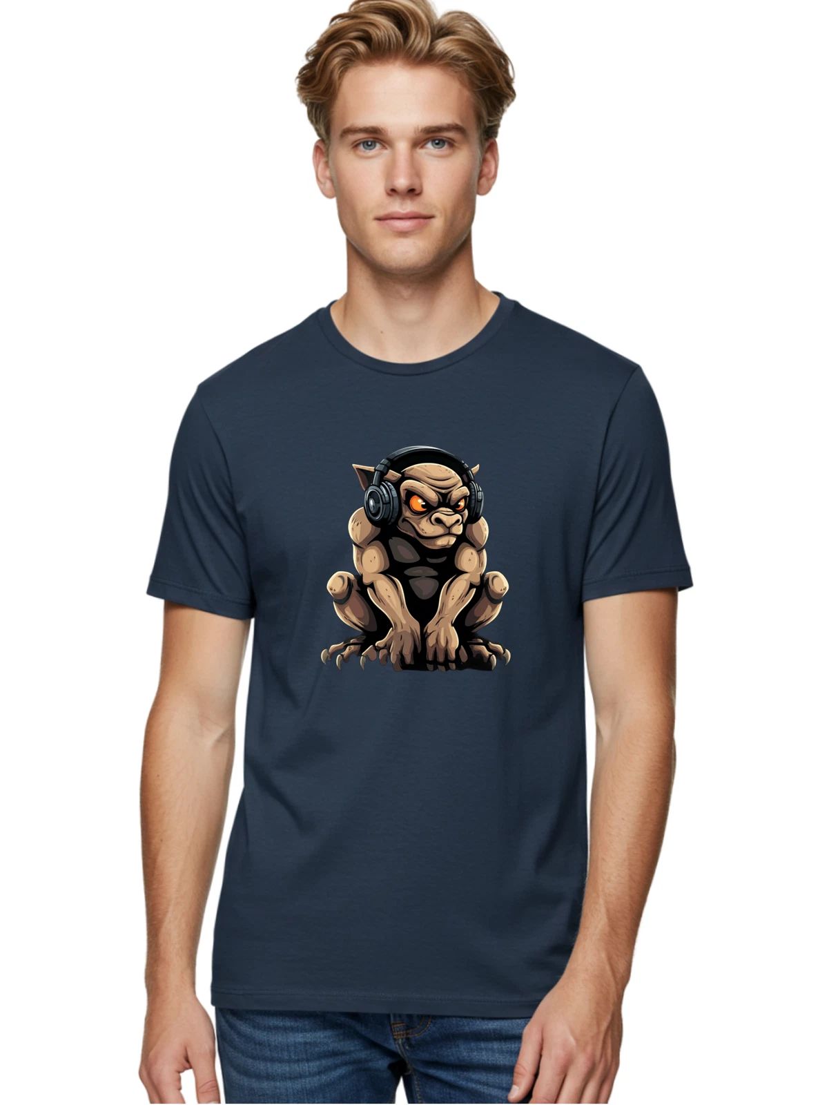 Goblin-Headphones Mens Graphic Tee, 100% Cotton, Casual Summer Wear Unisex T-shirt, Sweatshirt, Hoodie, Long Sleeve Tee - T-Shirt, Sweatshirt, Hoodie