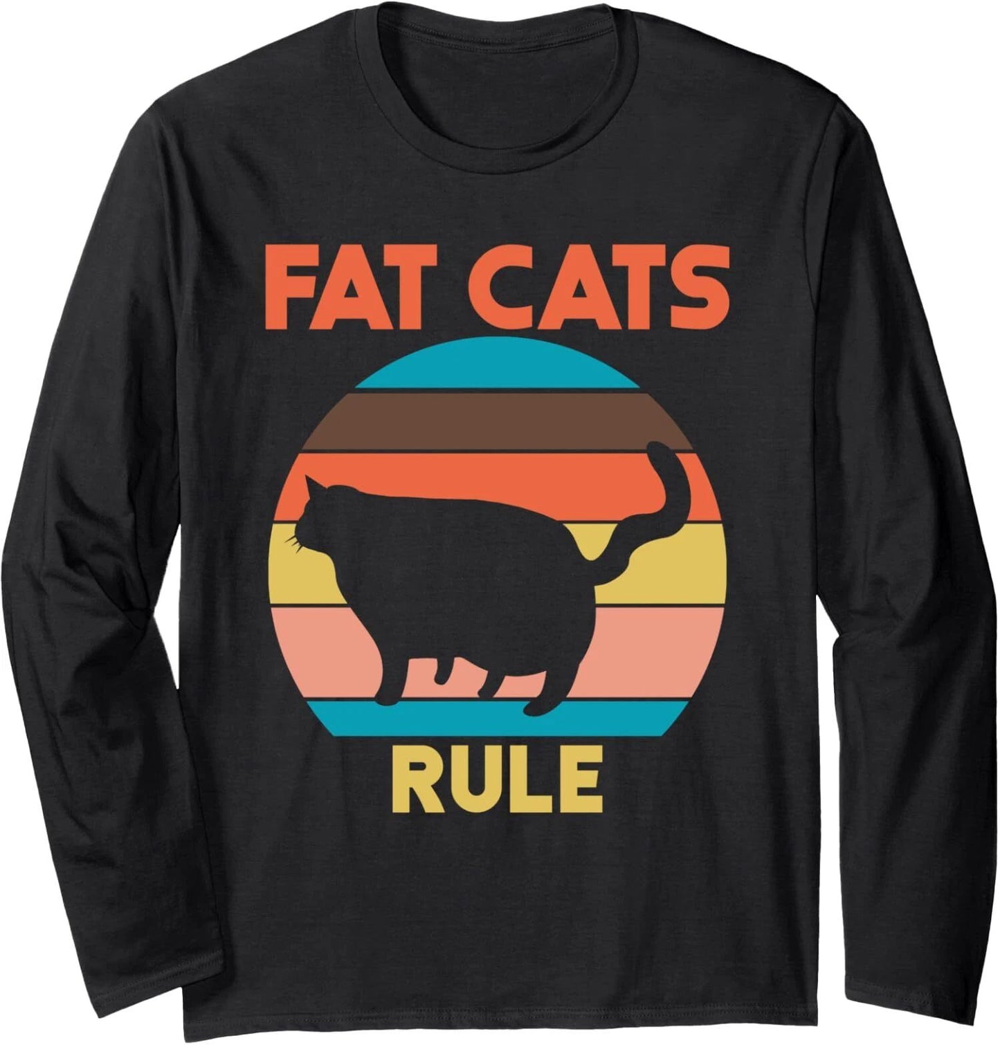 We're Under Fat Cats Rule! Funny Cat Lover Design Long Sleeve Tshirt Unisex T-shirt, Sweatshirt, Hoodie, Long Sleeve Tee - T-Shirt, Sweatshirt, Hoodie