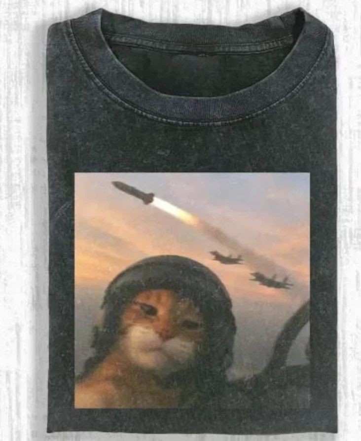 Vintage Wash Fighter Pilot Cat Meme Shirt, Funny Jet Cat Tee, Cat Lover Gift Unisex T-shirt, Sweatshirt, Hoodie, Long Sleeve Tee - T-Shirt, Sweatshirt, Hoodie