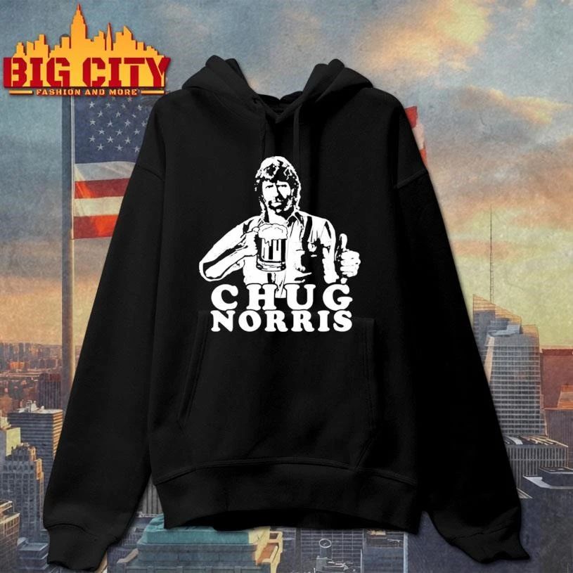 Chug Norris Cool Drinking Beer Graphic - Adult & Kids T-Shirts, Sweatshirts & Hoodies apparel design preview 2