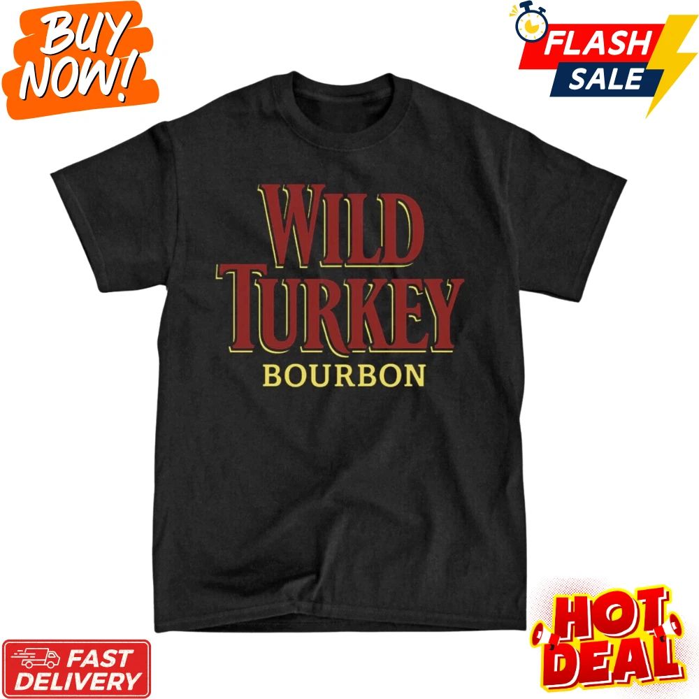 Wild Turkey Bourbon Inspired Fan-Made Logo Black T-Shirt S-5XL Fast Shipping Unisex T-shirt, Sweatshirt, Hoodie, Long Sleeve Tee - T-Shirt, Sweatshirt, Hoodie