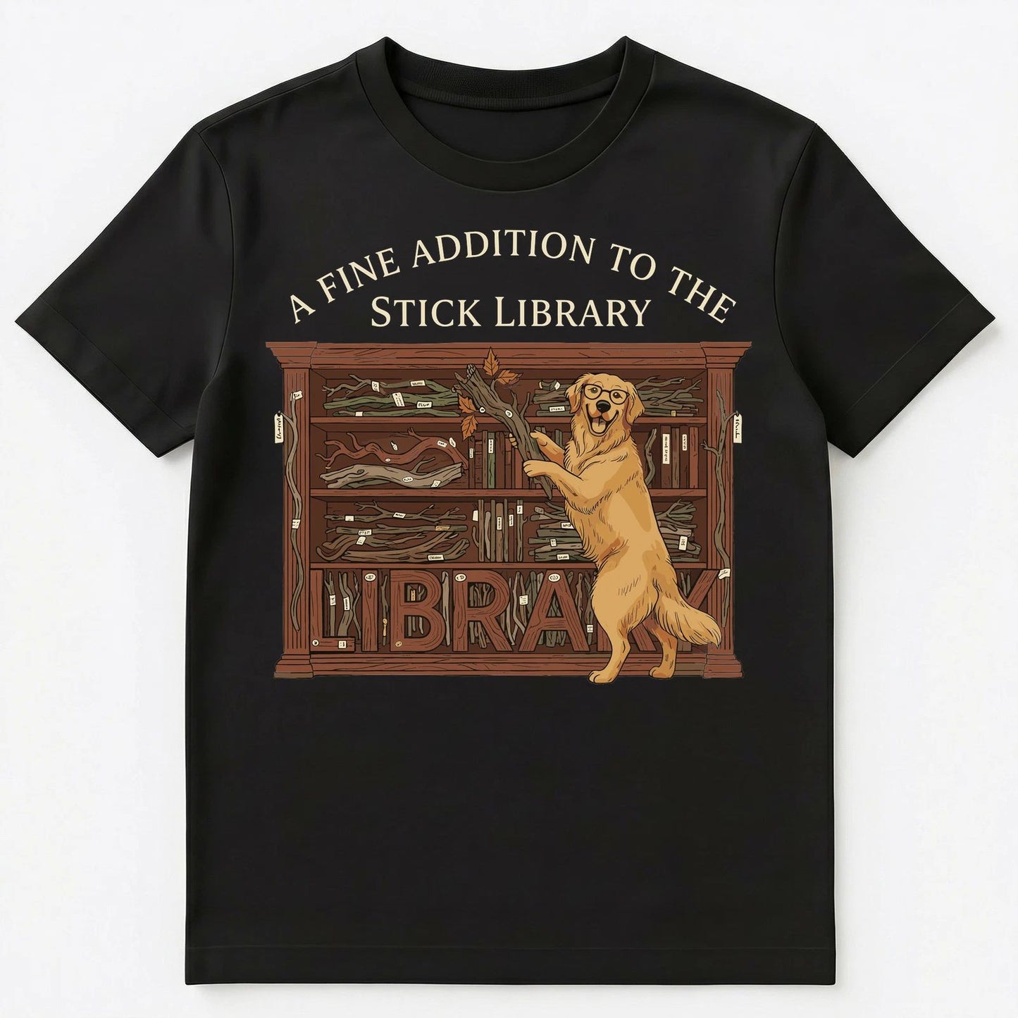 Dog Lover Golden Retriever Stick Librarian Dog Parent Unisex T-Shirt Unisex T-shirt, Sweatshirt, Hoodie, Long Sleeve Tee - T-Shirt, Sweatshirt, Hoodie