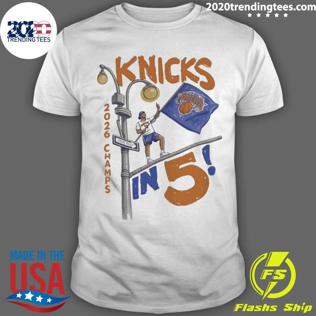 New York Champs 2026 Knicks In 5 Keith Haring Style Shirt Unisex T-shirt, Sweatshirt, Hoodie, Long Sleeve Tee - T-Shirt, Sweatshirt, Hoodie
