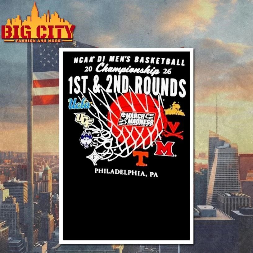 Philadelphia,PA 2026 NCAA Men's Basketball March - Adult & Kids T-Shirts, Sweatshirts & Hoodies apparel design preview 4