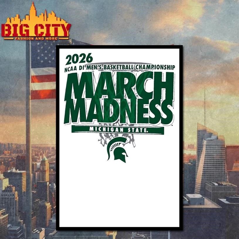 Michigan State Spartans March Madness NCAA DI Men's - Adult & Kids T-Shirts, Sweatshirts & Hoodies apparel design preview 4