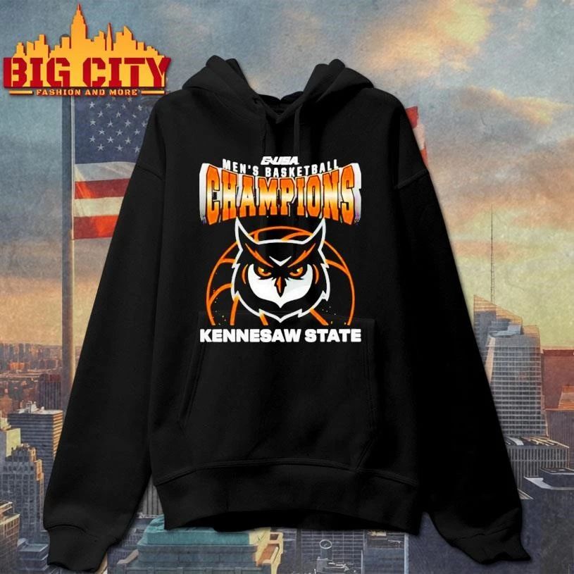 Kennesaw State Owls Champions C USA Men's Basketball - Adult & Kids T-Shirts, Sweatshirts & Hoodies apparel design preview 2