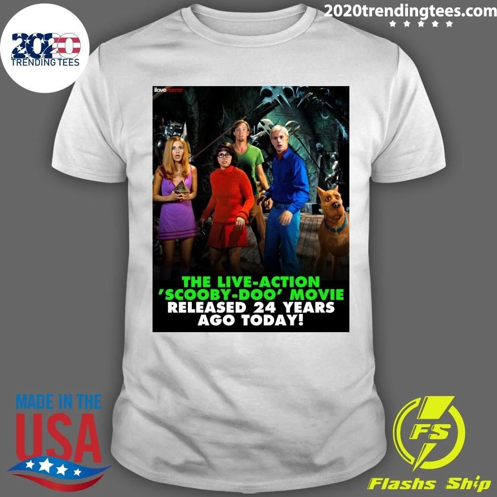 The Iconic Live-Action Scooby-Doo Film Celebrates Its 24th Anniversary Shirt Unisex T-shirt, Sweatshirt, Hoodie, Long Sleeve Tee - T-Shirt, Sweatshirt, Hoodie