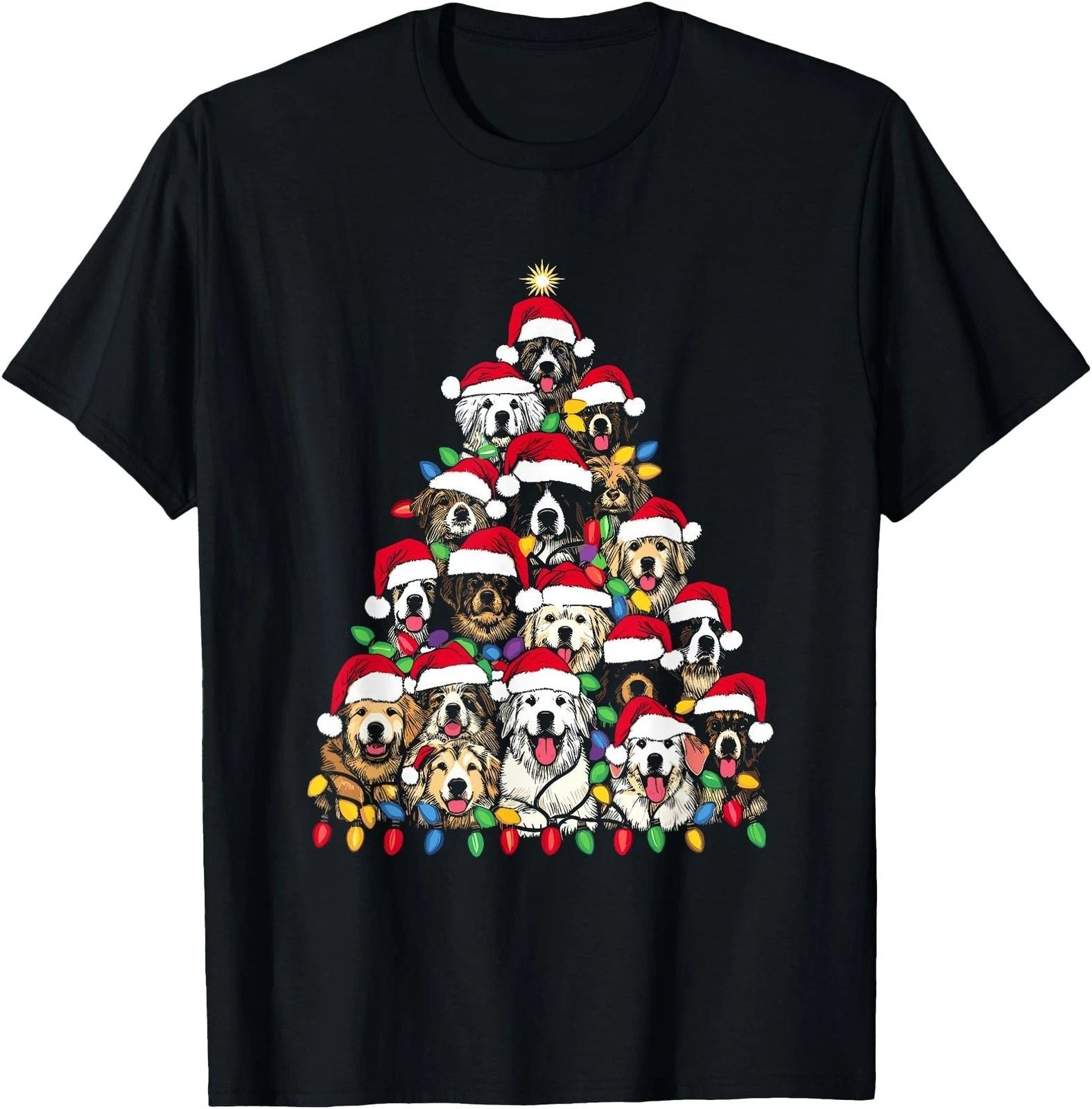 Christmas Tree Of Puppies Xmas Tree Dog Puppy Lover  T-Shirt Unisex T-shirt, Sweatshirt, Hoodie, Long Sleeve Tee - T-Shirt, Sweatshirt, Hoodie