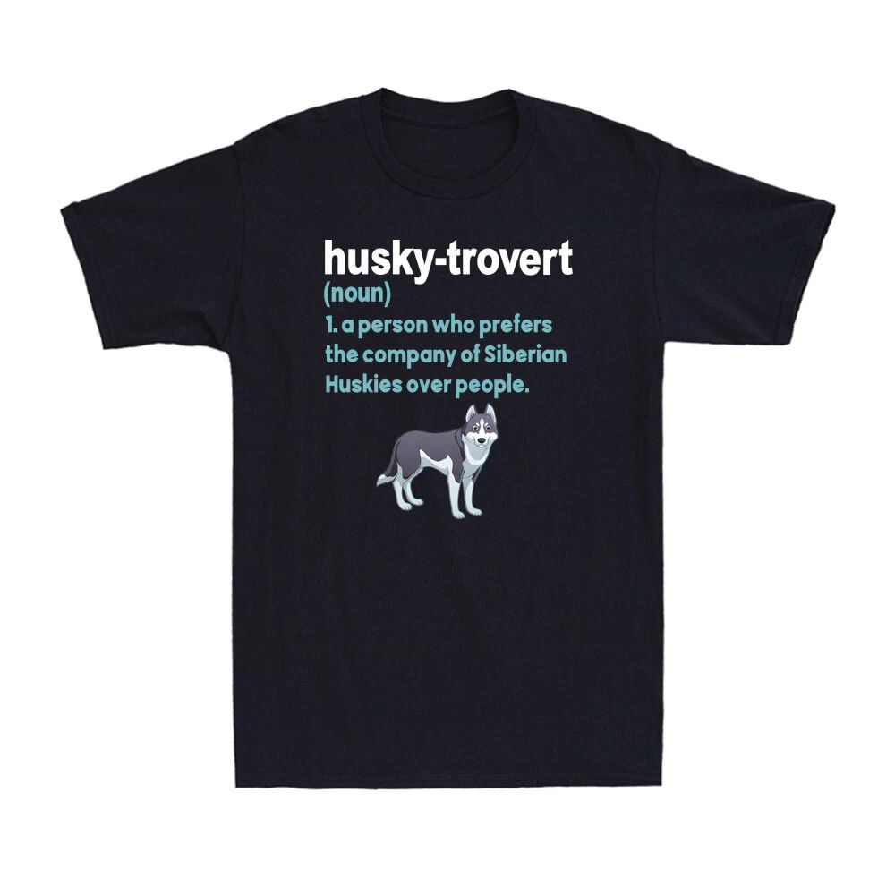 Husky-trovert Siberian Husky Humor Definition Introvert Dog Lover Men's T-Shirt Unisex T-shirt, Sweatshirt, Hoodie, Long Sleeve Tee - T-Shirt, Sweatshirt, Hoodie