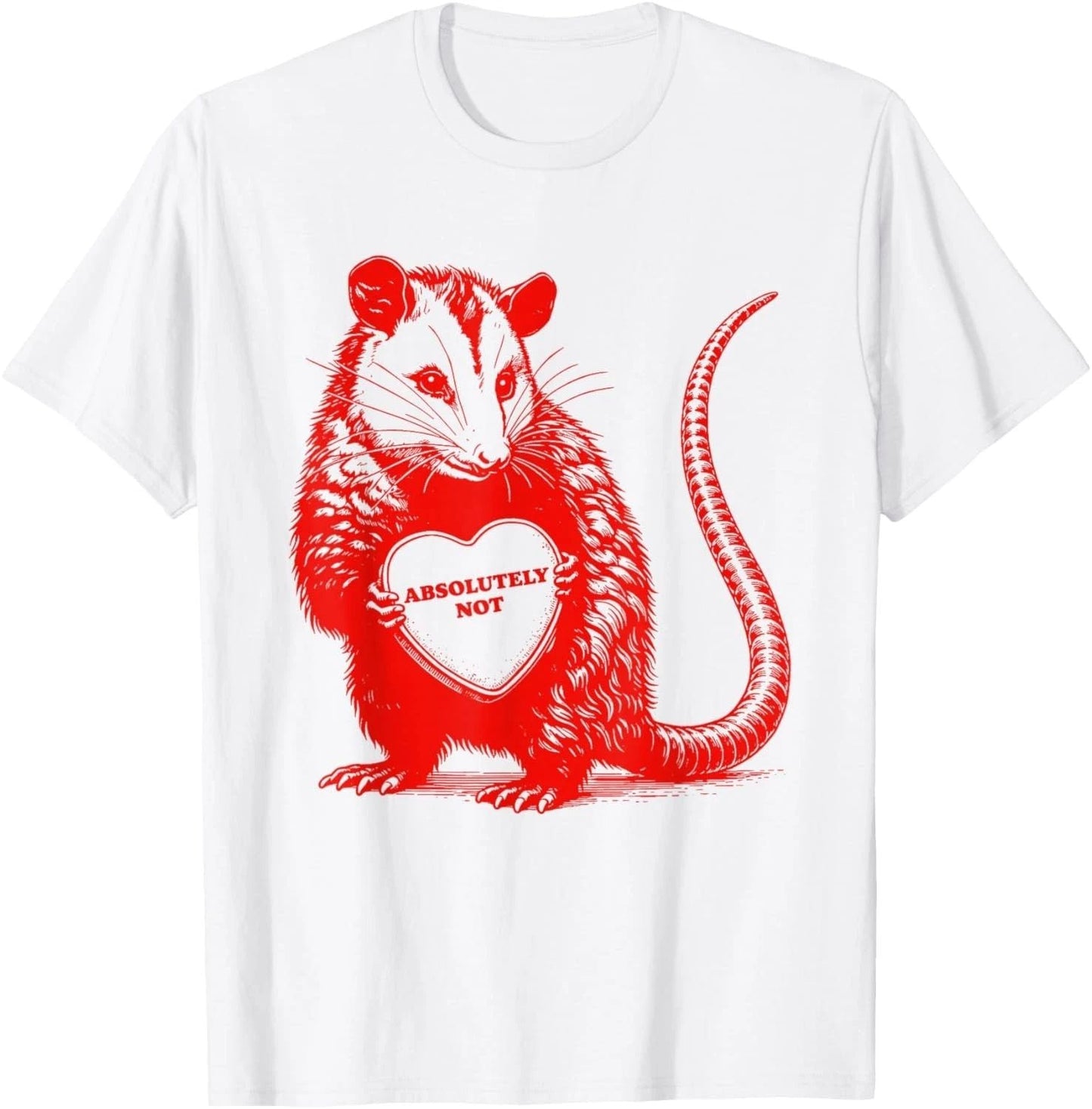 Funny Opossum Absolutely Not Valentine Couple Unisex T-Shirt Unisex T-shirt, Sweatshirt, Hoodie, Long Sleeve Tee - T-Shirt, Sweatshirt, Hoodie