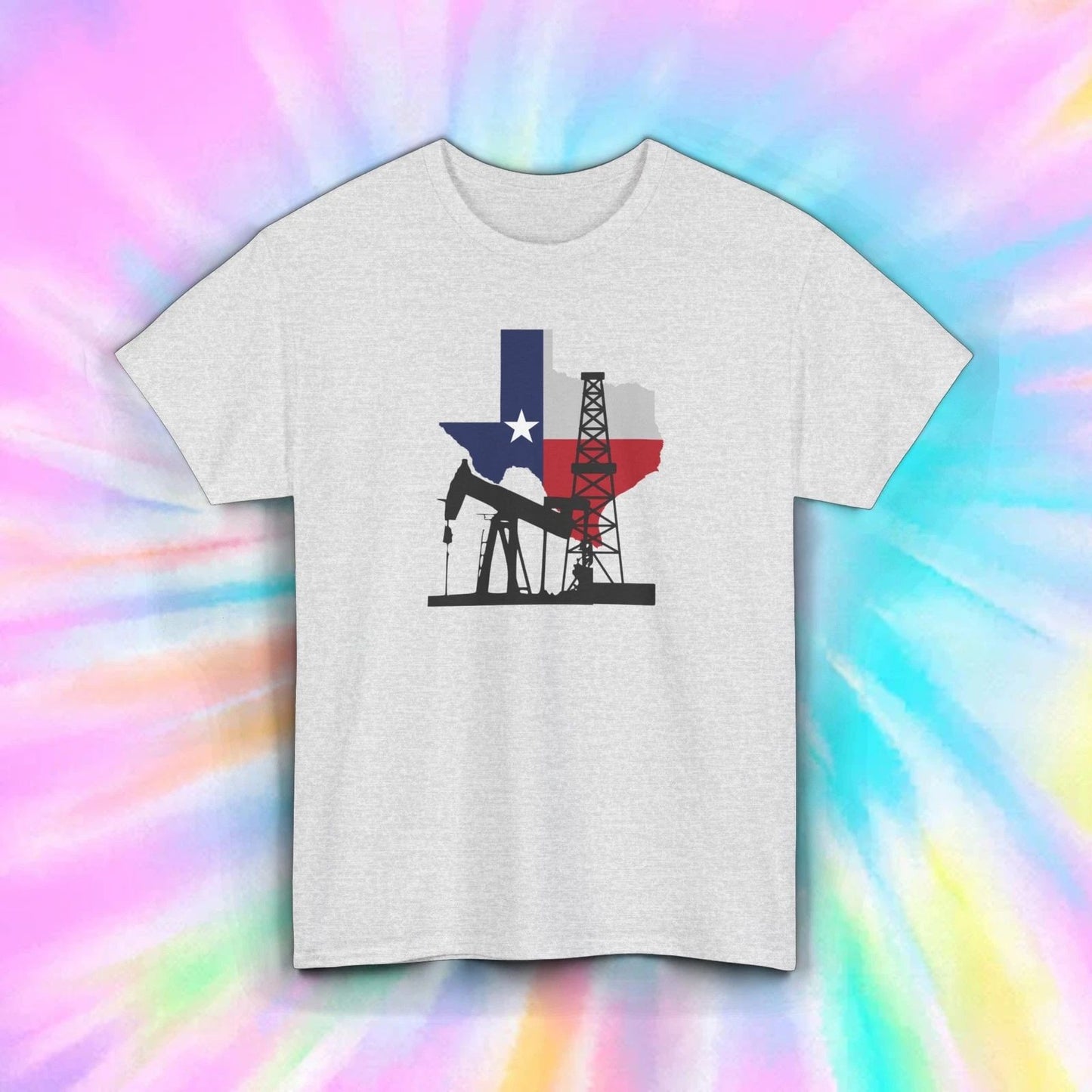 Texas Oil Rig T-Shirt | Texas Flag Pumpjack Graphic Tee | S-5XL Unisex T-shirt, Sweatshirt, Hoodie, Long Sleeve Tee - T-Shirt, Sweatshirt, Hoodie