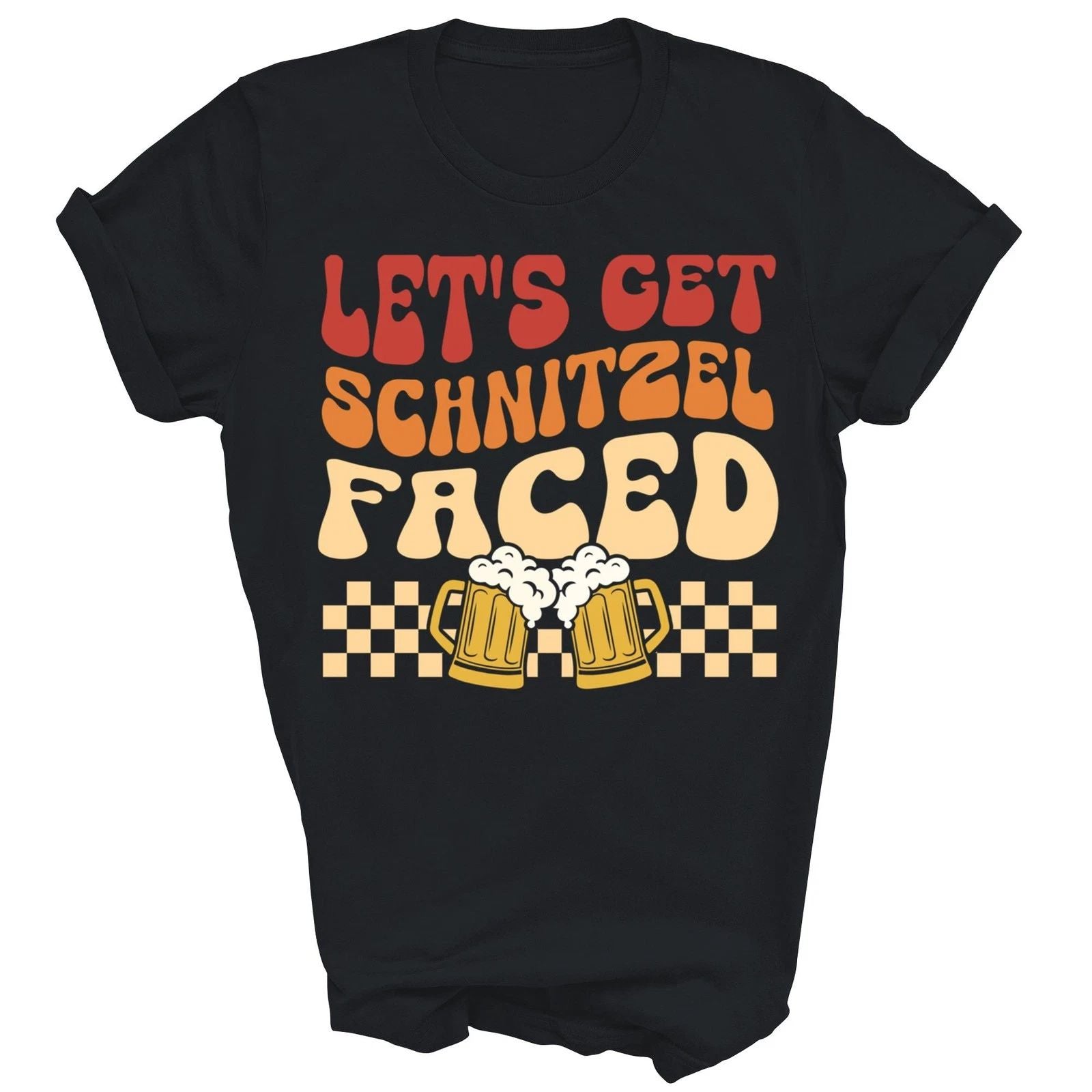 Let's Get Schnitzel Faced German Beer Oktoberfest Unisex Shirt Gift Unisex T-shirt, Sweatshirt, Hoodie, Long Sleeve Tee - T-Shirt, Sweatshirt, Hoodie