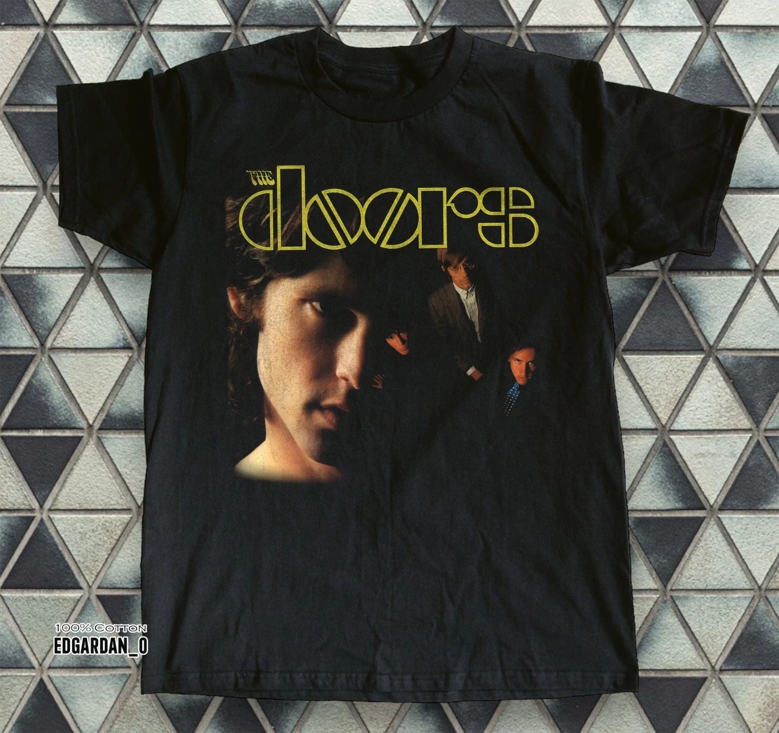 The Doors Album Rock Band Retro Black Unisex T-shirt Size S-5XL Unisex T-shirt, Sweatshirt, Hoodie, Long Sleeve Tee - T-Shirt, Sweatshirt, Hoodie