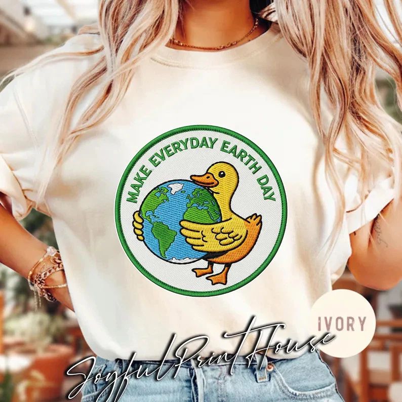 Make Everyday Earth Day Goose Comfort Tee Cute Eco Shirt Unisex T-shirt, Sweatshirt, Hoodie, Long Sleeve Tee - T-Shirt, Sweatshirt, Hoodie